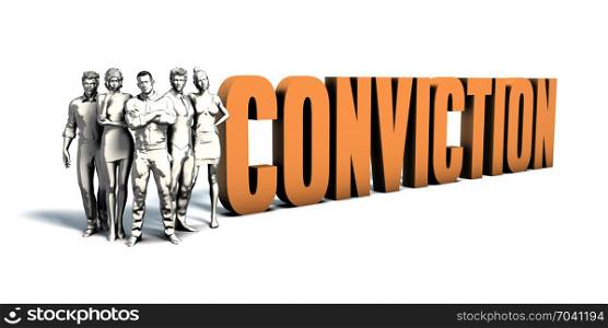 Business People Team Focusing on Improving Conviction as a Concept. Business People Conviction Art