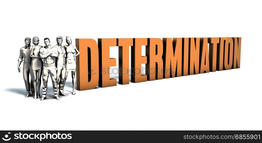 Business People Team Focusing on Improving Determination as a Concept. Business People Determination Art