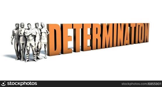 Business People Team Focusing on Improving Determination as a Concept. Business People Determination Art