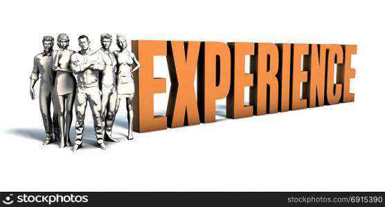 Business People Team Focusing on Improving Experience as a Concept. Business People Experience Art