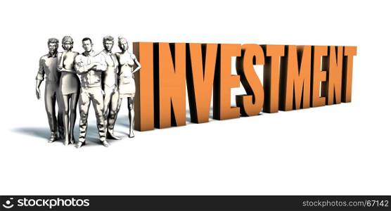 Business People Team Focusing on Improving Investment as a Concept. Business People Investment Art