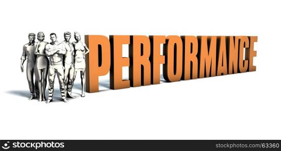 Business People Team Focusing on Improving Performance as a Concept. Business People Performance Art