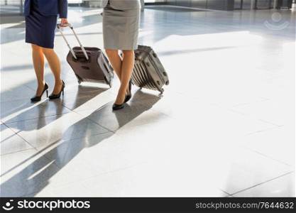 Business people walking with their suitcase in airport