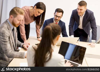 Business people working in modern office