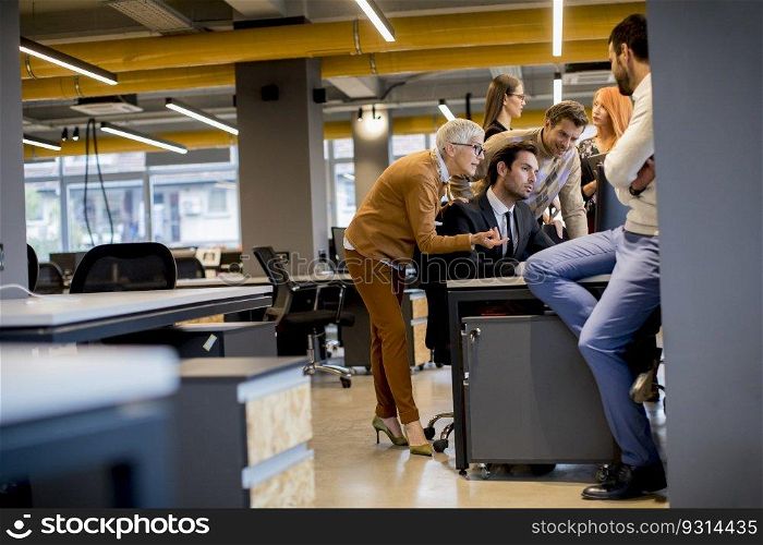 Business people working in the modern office