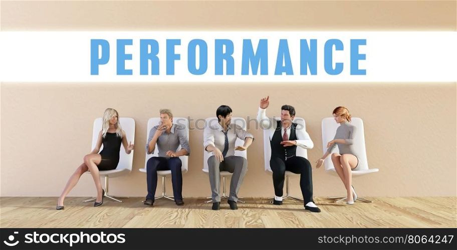 Business Performance Being Discussed in a Group Meeting. Business Performance