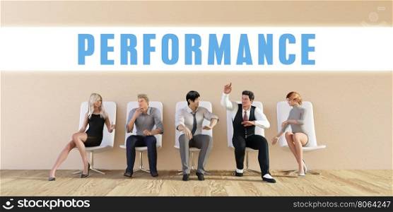 Business Performance Being Discussed in a Group Meeting. Business Performance
