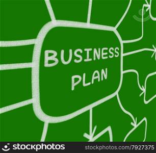 Business Plan Diagram Meaning Company Organization And Strategy