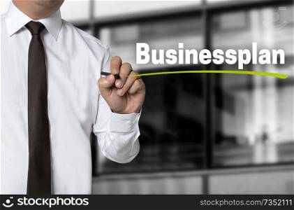 Business Plan is written by businessman background concept.. Business Plan is written by businessman background concept