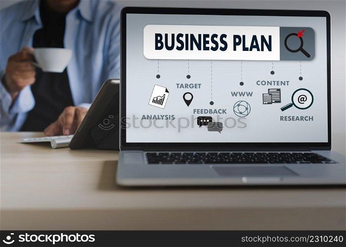 Business Plan Planning marketing businessman modern office Digital