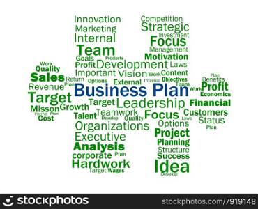 Business Plan Showing Aims Strategy Plans Or Planning
