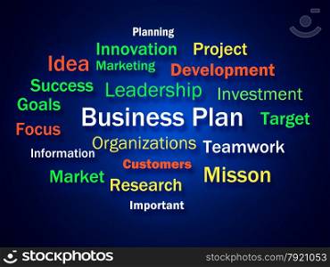 Business Plan Showing Strategy Thinking Or Planning