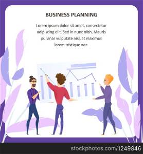 Business Planning Analysis Vector Tablet Banner. Businessman Character. Digital Marketing Kpi Template. Finance Analyse Technology Concept for Website or Landing Page. Flat Cartoon Illustration. Big Data Business Analysis Vector Tablet Banner