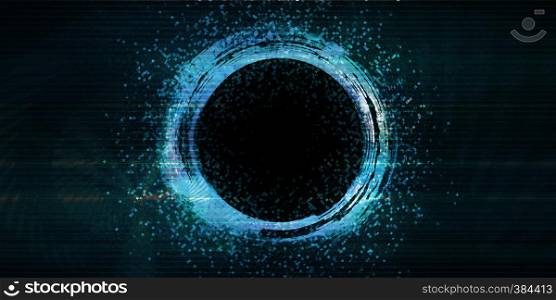 Business Portal Circle Eclipse Black Hole Concept Abstract. Business Portal