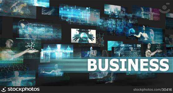 Business Presentation Background with Technology Abstract Art. Business