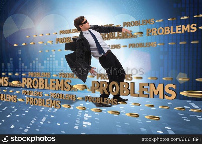 Business problem and challenge concept with businessman