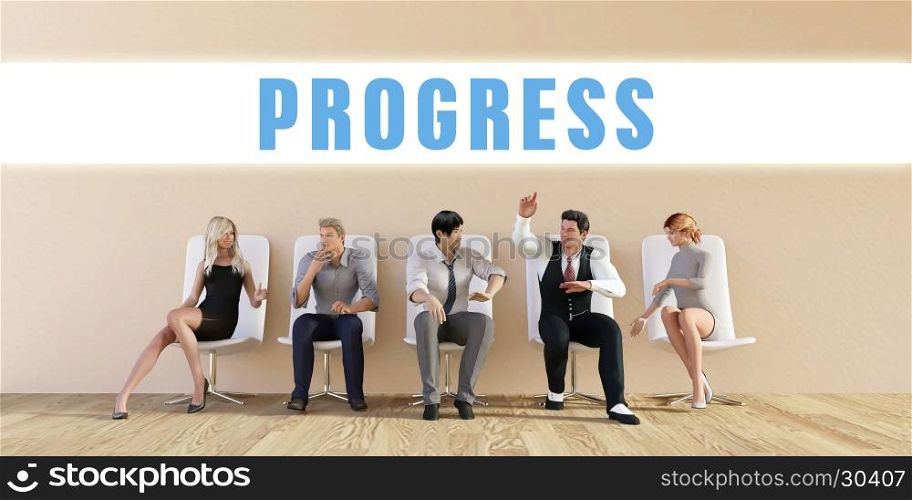 Business Progress Being Discussed in a Group Meeting. Business Progress