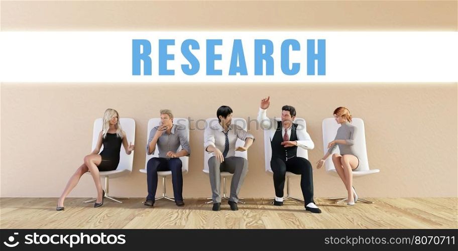 Business Research Being Discussed in a Group Meeting. Business Research