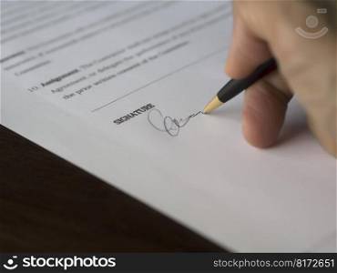 business signature contract