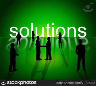 Business Solutions Indicating Solve Resolve And Corporation