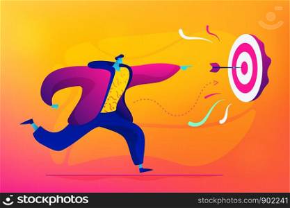 Business strategy, business goals and plan concept. Vector isolated concept illustration. Small heads and huge legs people. Hero image for website.. Business strategy concept vector illustration.