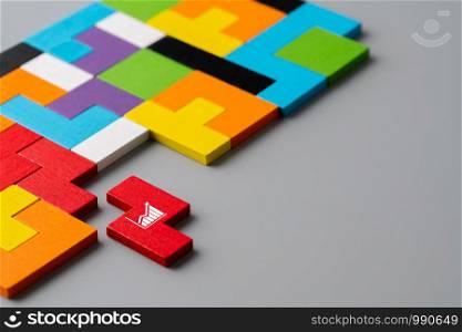 Business & strategy colorful puzzle