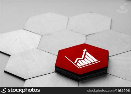 Business & strategy icon on colorful jigsaw puzzle