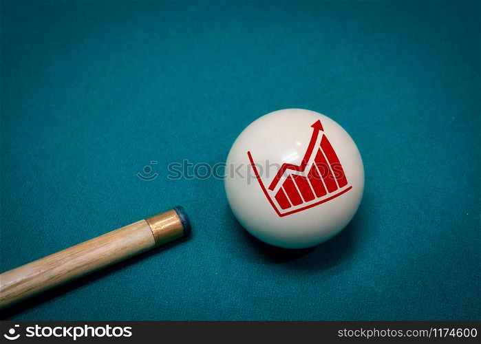 Business & strategy on billiard ball game for global concept