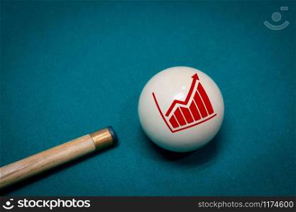 Business & strategy on billiard ball game for global concept