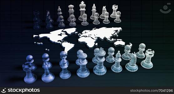 Business Strategy with a Chess Board Concept. Business Strategy