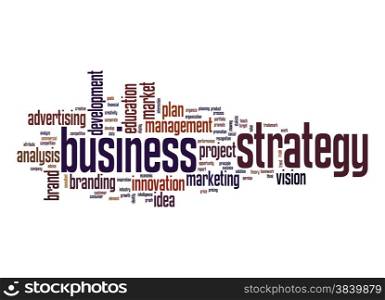 Business strategy word cloud