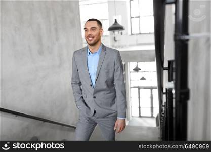 business, success and career lift concept - businessman walking upstairs. businessman walking upstairs. businessman walking upstairs