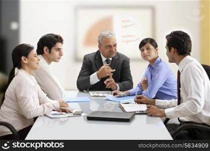 Business team discussing together in a meeting