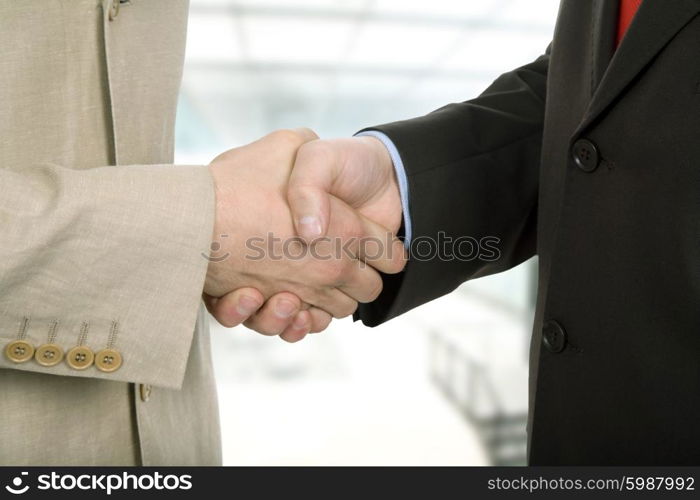 Business team hand shake at the office