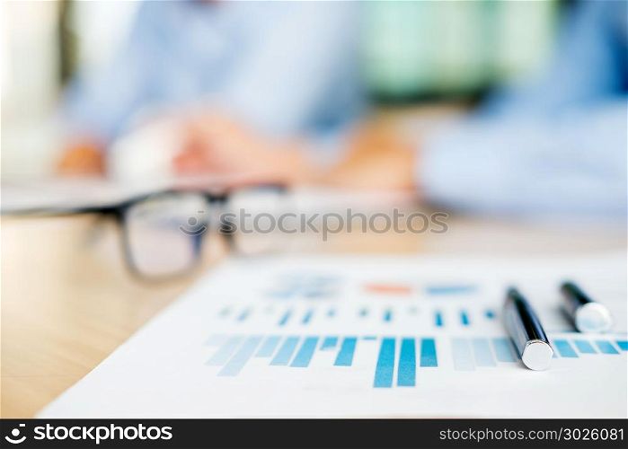 Business team hands at working with plan on office desk and modern digital computer laptop. Administrator financial inspector and secretary making report, calculating balance.
