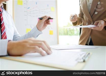 business team working at a office, meeting concept