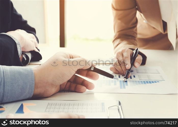 business team working at a office, meeting concept