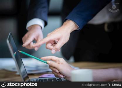 business team working with computer online business success concept