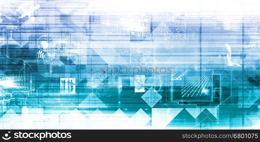 Business Technology Background with Futuristic Creative Abstract. Business Technology Background
