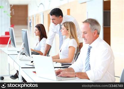 Business training in modern offices
