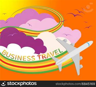 Business Travel Plane Means Corporate Tours 3d Illustration