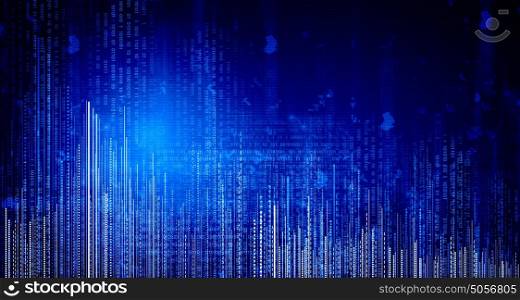Business virtual panel. Business abstract image with high tech graphs and binary code
