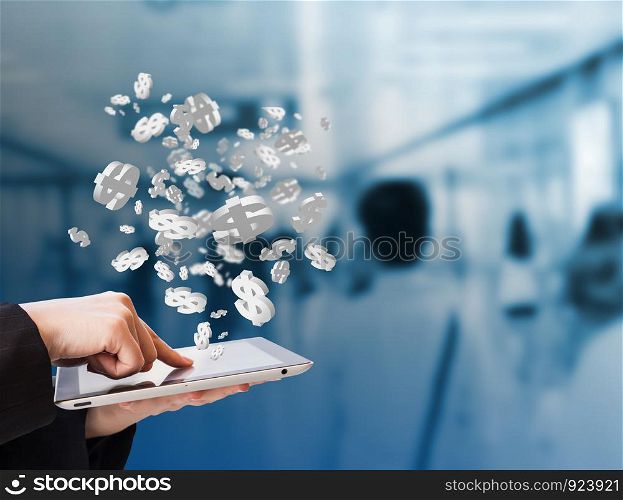 Business woman are making money online by using digital tablet