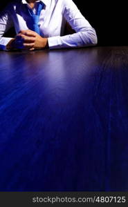 Business woman at office. Business woman at office sitting at table