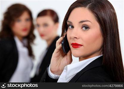 business woman at phone
