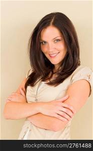 Business woman attractive casual portrait crossed arms