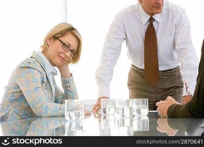 Business woman in conference meeting