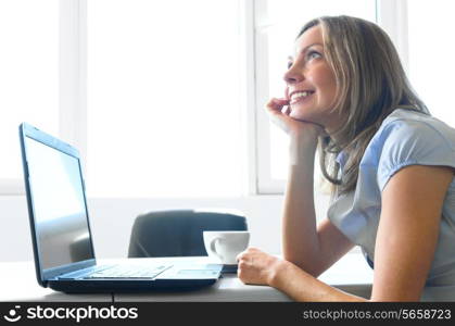 business woman in modern office