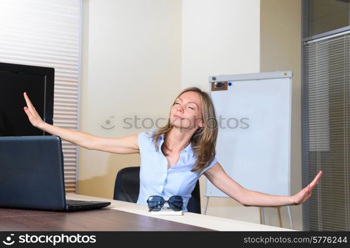 business woman in modern office. business woman