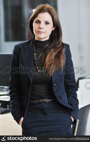 business woman in suit portrait in modern office